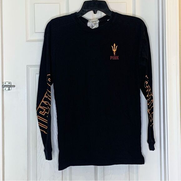 PINK Victoria’s Secret ASU Lace-Up Back Long Sleeve Shirt Size XS - Picture 1 of 11